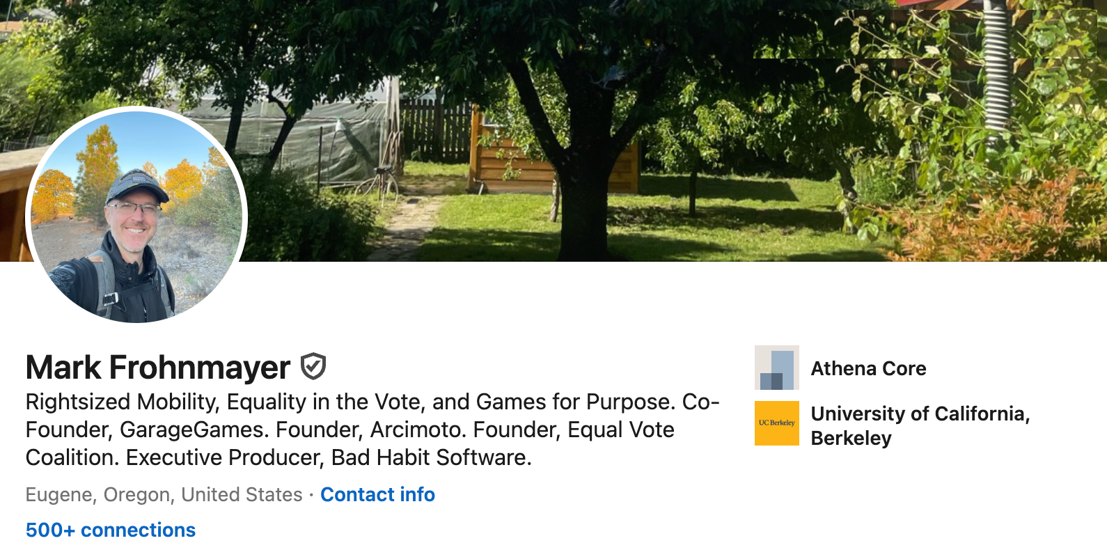 Mark Frohnmayer LinkedIn Profile